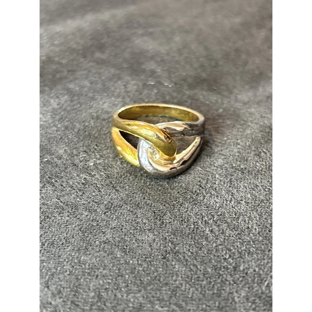 Gold & Silver Interlocking Ring Size 9